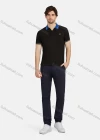 Wholesale Men's Casual Plain 100% Cotton Short Sleeve Labelled Polo Shirt 5# - Liuhuamall