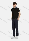 Wholesale Men's Casual Plain 100% Cotton Short Sleeve Labelled Polo Shirt 5# - Liuhuamall