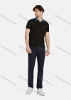 Wholesale Men's Casual Plain 100% Cotton Short Sleeve Labelled Polo Shirt 5# - Liuhuamall