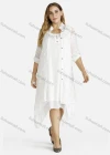 Wholesale Women's Linen Layered Plain Midi Tank Dress With Cardigan - Liuhuamall