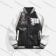 Wholesale Men's Trendy Letter Contrast Baseball Collar Long Sleeve Patch Pocket PU Leather Baseball Jacket 2567# Black Clothing Wholesale Market Liuhua