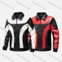 Wholesale Men's Trendy Colorblock Zip Up Contrast Collared Long Sleeve Street Patch Pocket Leather Biker Jacket 906# preview