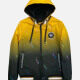 Men's Casual Gradient Allover Print Long Sleeve Drawstring Zipper Hoodie 55# Yellow Clothing Wholesale Market -LIUHUA