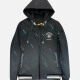 Men's Casual Gradient Allover Print Long Sleeve Drawstring Zipper Hoodie 55# Black Clothing Wholesale Market -LIUHUA
