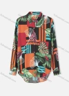Wholesale Women's Plus Size Fashion Long Sleeve Button Down Geo & Plaid Print Shirt - Liuhuamall