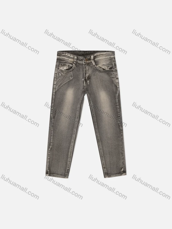 Wholesale Boy's Casual Distressed Straight Leg Ankle Length Jean