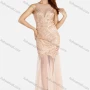 Wholesale Women's Sexy Sleeveless Transparent Mesh Round Neck Bodycon Sequin Dress preview