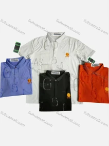 Wholesale Men's Short Sleeve Letter Print Polo Shirt, LIUHUA CLOTHING WHOLESALE