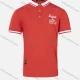 Wholesale Boys Casual Contrast Collar Striped Trim Slogan Print Plain Short Sleeve Polo Shirt Red Clothing Wholesale Market Liuhua