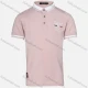 Wholesale Boys Casual Contrast Collar Striped Trim Slogan Print Plain Short Sleeve Polo Shirt Pink Clothing Wholesale Market Liuhua