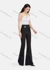 Wholesale Women's Elegant Plain Elastic High Waist Flare Leg Pants - Liuhuamall