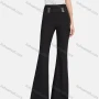 Wholesale Women's Elegant Plain Elastic High Waist Flare Leg Pants preview