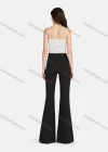Wholesale Women's Elegant Plain Elastic High Waist Flare Leg Pants - Liuhuamall