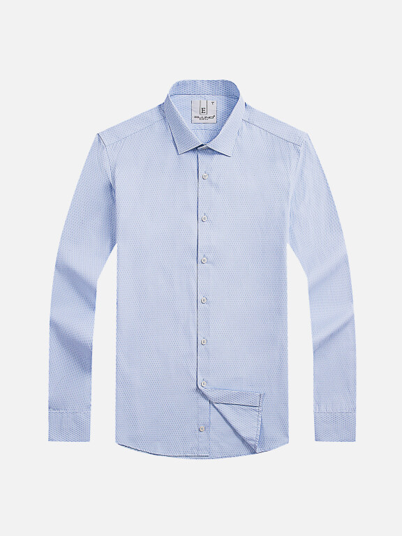 Men's Formal Allover Print Collared Long Sleeve Button Down Dress Shirts, Clothing Wholesale Market -LIUHUA, Men, Men-s-Suits-Blazers