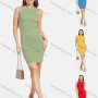 Wholesale Women's Elegant Sleeveless Rivet Decor Slim Knit Short Dress preview