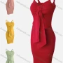 Wholesale Women's Sexy Plain Bow Knot Cami Dress preview