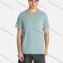 Wholesale Men's Sporty Crew Neck Breathable Reflective Stripes Quick Drying T-shirts preview