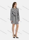 Wholesale Women's Casual Plaid Print Long Sleeve Button Down Flap Pockets Short Shirt Dress With Belt 2105# - Liuhuamall
