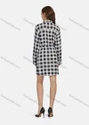 Wholesale Women's Casual Plaid Print Long Sleeve Button Down Flap Pockets Short Shirt Dress With Belt 2105# - Liuhuamall