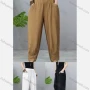 Wholesale Women's Elastic Waist Plain Loose Fit Carrot Pants 2079# preview