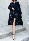 Wholesale Women's Casual Collared Long Sleeve Button Front Abstract Print Shirt Dress - Liuhuamall