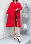 Wholesale Women's Casual Collared Long Sleeve Button Front Abstract Print Shirt Dress - Liuhuamall