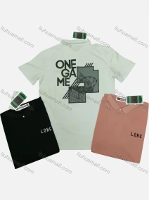 Wholesale Men's Short Sleeve Letter & Graphic Print Polo Shirt, LIUHUA CLOTHING WHOLESALE