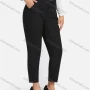 Wholesale Women's Casual Plus Size High Elastic Plaid Print Stright Leg Pants With Drawstring 33110# preview