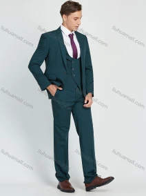 Wholesale Men's Formal Single Breasted Plain Suit Jacket 3 Piece Set, LIUHUA CLOTHING WHOLESALE