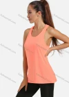 Wholesale Women's Sporty Plain Scoop Neck Quick-dry Breathable Reflective Stripes Racerback Tank Top W8004# - Liuhuamall