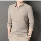 Wholesale Men's Casual Plain Collared Long Sleeve Henley Shirt D-67# Beige Clothing Wholesale Market Liuhua