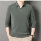 Wholesale Men's Casual Plain Collared Long Sleeve Henley Shirt D-67# Green Clothing Wholesale Market Liuhua