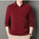 Wholesale Men's Casual Plain Collared Long Sleeve Henley Shirt D-67# Red Clothing Wholesale Market Liuhua