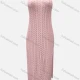 Wholesale Women's Vacation Sleeveless Plain Hollow Out Split Side Cami Cover Up Maxi Dress X28# 525# Clothing Wholesale Market Liuhua