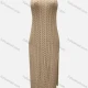 Wholesale Women's Vacation Sleeveless Plain Hollow Out Split Side Cami Cover Up Maxi Dress X28# 533# Clothing Wholesale Market Liuhua