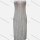 Wholesale Women's Vacation Sleeveless Plain Hollow Out Split Side Cami Cover Up Maxi Dress X28# White Clothing Wholesale Market Liuhua