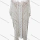 Wholesale Women's Vacation V Neck Half Sleeve Plain Hollow Out Cover Up Dress X99# White Clothing Wholesale Market Liuhua