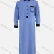 Wholesale Men's Modest Collared Contrast Patch Pocket Button Front Jubba Middle East Ramadan Formal Muslim Arabic Robe Violet Clothing Wholesale Market Liuhua