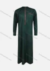 Wholesale Men's Modest Plain Mock Neck Contrast Jubba Zipper Front Patch Pocket Middle East Ramadan Muslim Arabic Robe - Liuhuamall