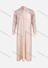 Wholesale Men's Modest Plain Stand Collar Patch Pocket Button Front Pakistani Middle East Ramadan Muslim Arabic Robe - Liuhuamall