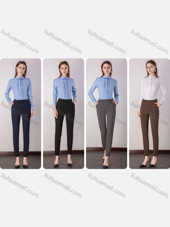 Wholesale Women's Business Formal Ankle Length Stretchy Slim Fit Suit Trousers