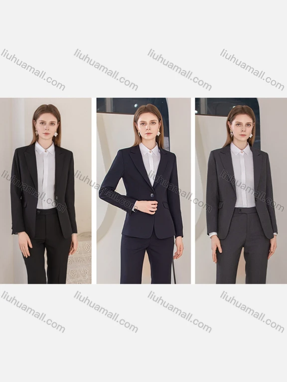 Wholesale Women's Business Formal Slim Fit Blazer & Trousers 2 Piece Set