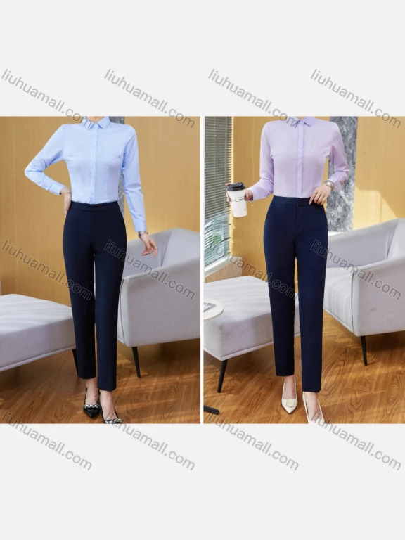 Wholesale Women's Business Formal Slim Fit Long Sleeve Shirt