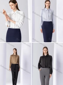 Wholesale Women's Business Formal Elegant Chiffon Long Sleeve Shirt, LIUHUA CLOTHING WHOLESALE