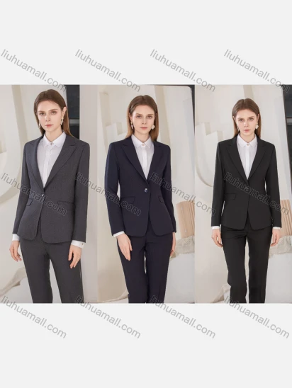 Wholesale Women's Business Formal Slim Fit Blazer & Trousers 2 Piece Set
