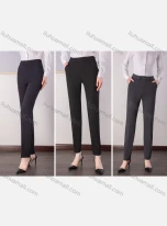 Wholesale Women's Business Formal Slim Fit Straight Leg Trousers, LIUHUA CLOTHING WHOLESALE