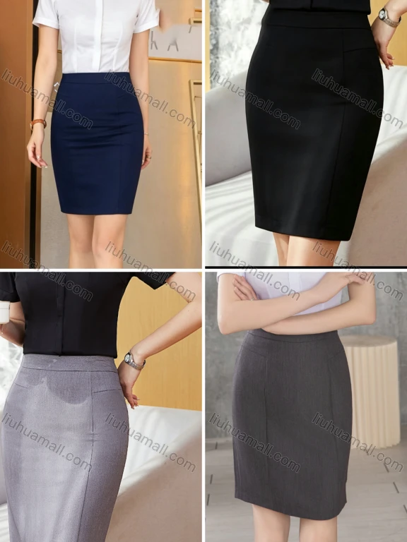 Wholesale Women's Business Formal Slim Fit High Waist Pencil Skirt