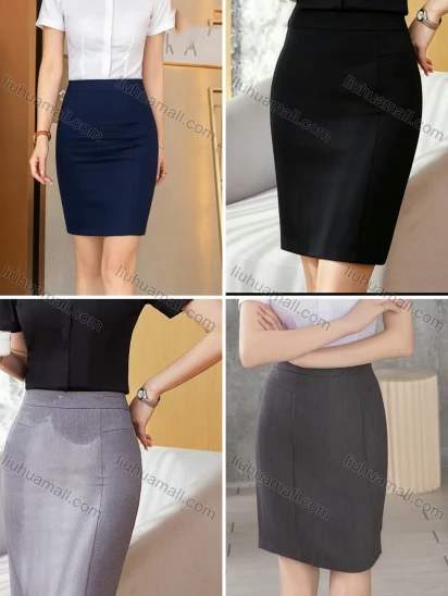Wholesale Women's Business Formal Slim Fit High Waist Pencil Skirt