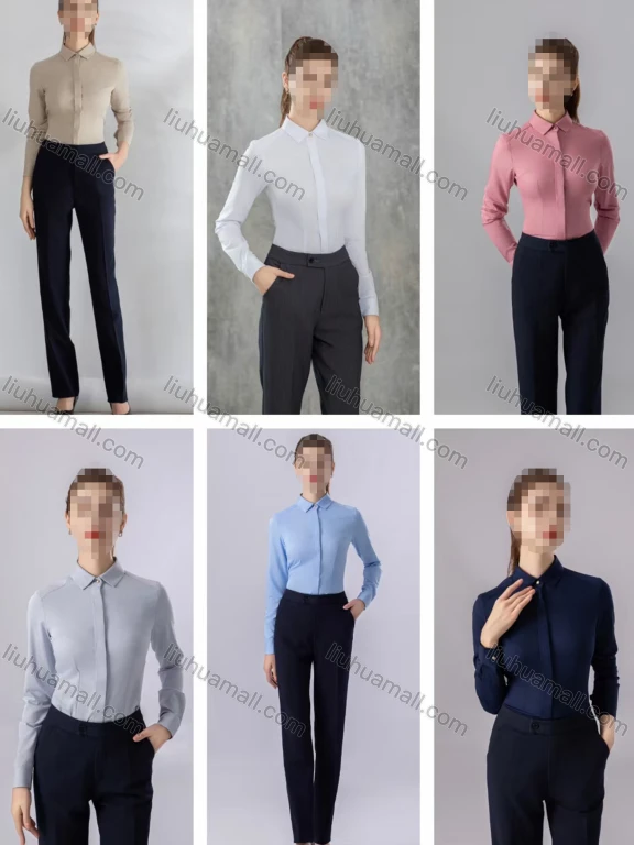 Wholesale Women's Business Formal Slim Fit Long Sleeve Shirt