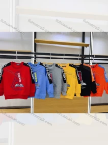 Wholesale Boys Round Long Sleeves Hollow Letter Print Sweatshirt, LIUHUA CLOTHING WHOLESALE